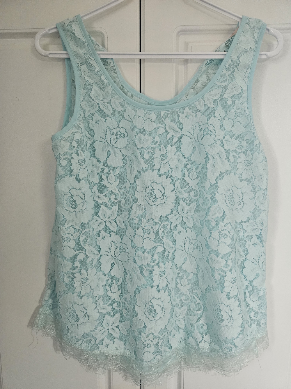 Women's Lace Overlay Tank Top